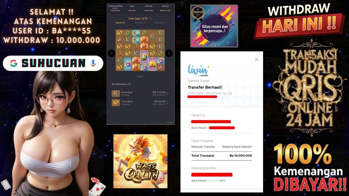 SUHUCUAN JACKPOT SLOT WAYS OF THE QILIN